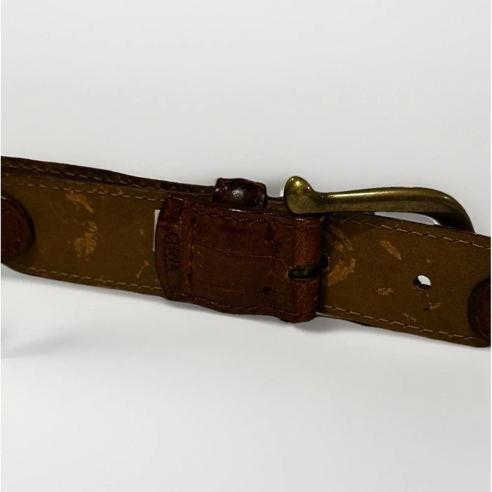 Fossil Brown Genuine Leather Belt - Women's Size L WEAR DISTRESSED BY7029
